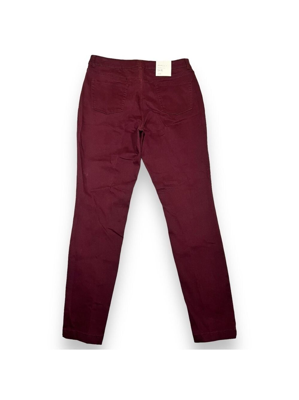 A New Day Women’s Skinny Button Front Jeans Burgundy Size 14 - Picture 5 of 7
